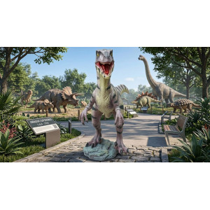 Stor Velociraptor i Glasfiber Stor Velociraptor i Glasfiber
