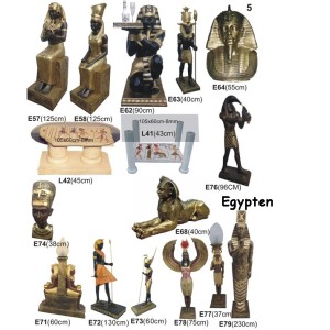EGYPTISK SKULPTUR LAMPA KVINNA 44 CM