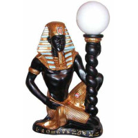 EXKLUSIVT DESIGNAD EGYPTISK LAMPA OCH SKULPTUR 55 CM