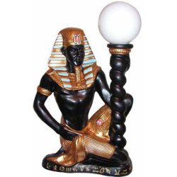 EXKLUSIVT DESIGNAD EGYPTISK LAMPA OCH SKULPTUR 55 CM