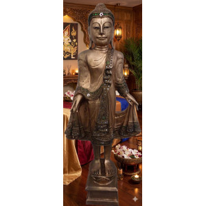 Buddha Skulptur med Mantel - För Restaurang - Spa & Bar (89 cm) Buddha Skulptur med Mantel - För Restaurang - Spa & Bar (89 cm)