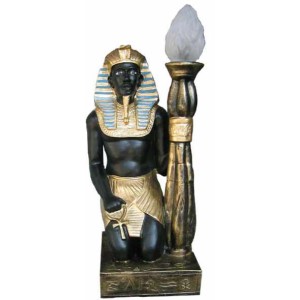 EXKLUSIVT DESIGNAD EGYPTISK LAMPA OCH SKULPTUR 55 CM