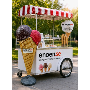 Reklamglass för Café & Kiosk: 165 cm 3D Kulglass i Glasfiber