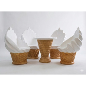 Komplett Inredning Glasscafé: Bord & Stolar i Glassdesign