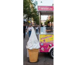 Stor Glassbägare i Glasfiber – 105 cm Reklamglass