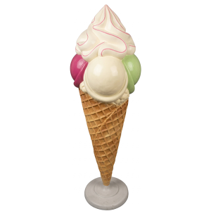 Kampanjpris 3D Glassdisplay 3 Kulor & Chokladdripp (220 cm) – Reklamdisplay