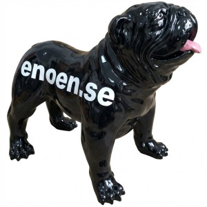 Engelsk Bulldogg Skulptur 90 cm – Stor Reklamfigur