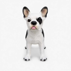 Valp Fransk Bulldog skulptur 24 cm 