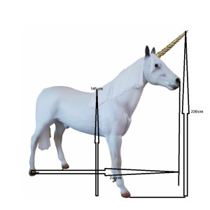 Enhörning i Glasfiber – Naturlig Storlek Skulptur