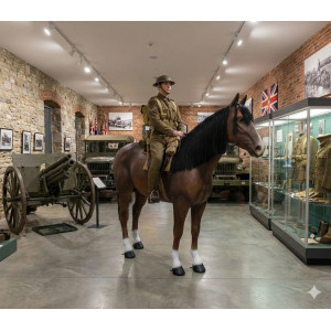 Häst i Naturlig Storlek (240 cm) – Robust Glasfiberskulptur & Reklamhäst