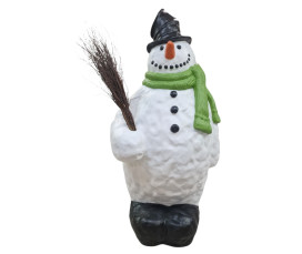 Stor Snögubbe 180 cm - Glasfiber för Köpcentrum & Torg