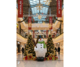 Stor Snögubbe 180 cm - Glasfiber för Köpcentrum & Torg