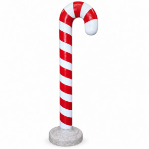Stor Polkagris / Polkakäpp 170 cm Röd/Vit i Glasfiber – Juldekoration & Rekvisita Stor Polkagris / Polkakäpp 170 cm Röd/Vit i Glasfiber – Juldekoration & Rekvisita