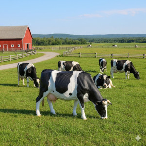 Ko Skulptur i Naturlig Storlek (210 cm)