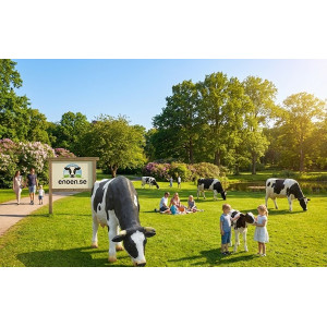 Betande Ko Skulptur –  Modell (130 cm) i Glasfiber