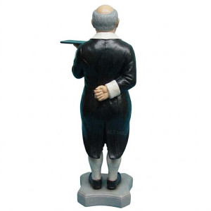 Klassisk Butler Figur i Glasfiber – Välkomnande Reklamdisplay (110 cm)