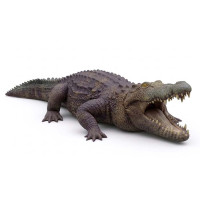 Gigantisk Krokodil Skulptur 320 cm | Naturlig Storlek | Miljövänlig Akryl