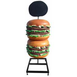 HAMBURGARE STOR MENYTAVLA SOM REKLAM SKULPTUR 205 CM   