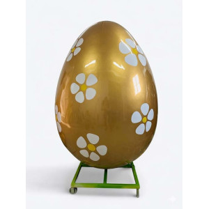 Stort Påskägg i Glasfiber – Reklamdisplay 170 cm med Egen Logotyp | Miljövänlig Akryl