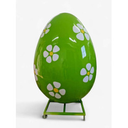 Stort Påskägg i Glasfiber – Reklamdisplay 170 cm med Egen Logotyp | Miljövänlig Akryl