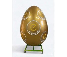 Stort Påskägg i Glasfiber – Reklamdisplay 170 cm med Egen Logotyp | Miljövänlig Akryl