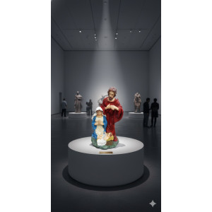 Jesus i Krubban Skulptur Glasfiber - Juldekor (82 cm) Treenigheten Jesus i Krubban Skulptur Glasfiber - Juldekor (82 cm) Treenigheten