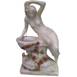 Klassisk Trädgårdsfontän 140 cm - Kvinna med Kruka