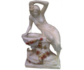 Klassisk Trädgårdsfontän 140 cm - Kvinna med Kruka