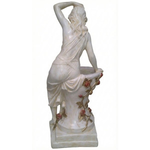 Klassisk Trädgårdsfontän 140 cm - Kvinna med Kruka