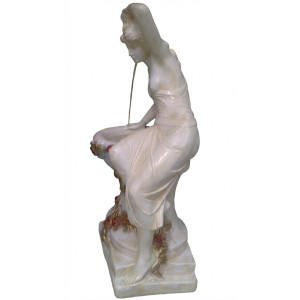 Klassisk Trädgårdsfontän 140 cm - Kvinna med Kruka