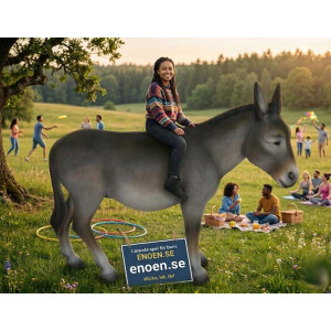 Åsna i Naturlig Storlek i Glasfiber – Eventfigur & Dekorationsdjur | Kan Förstärkas för att Sitta på