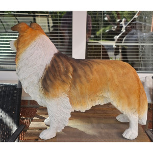 Shetland Sheepdog Staty i Glasfiber