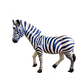 Udda Zebra " Stort huvud med blå ränder"  135 cm