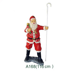 TOMTE MED VANDRINGSSTAV OCH SÄCK 116 CM 