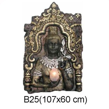 BUDDHA SKULPTUR RELIEF ”VÄGGMONTAGE” 107 CM  