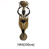 EGYPTISK FIGURER KVINNA MED SKÅL 130 CM 