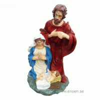 Jesus barnet i krubban med Maria och Josef