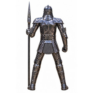 Skulptur Riddare i Återvunnen Metall 220 cm – Unik Skrotkonst & Blickfång Skulptur Riddare i Återvunnen Metall 220 cm – Unik Skrotkonst & Blickfång