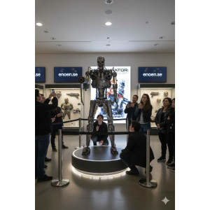 Ikonisk Terminator T-800 Skulptur i Skrotkonst (2.2m) Ikonisk Terminator T-800 Skulptur i Skrotkonst (2.2m)