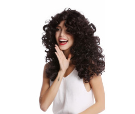 Volymperuk Dam – Svart/Brun med Stora Lockar