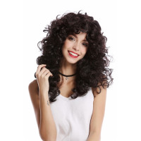 Volymperuk Dam – Svart/Brun med Stora Lockar