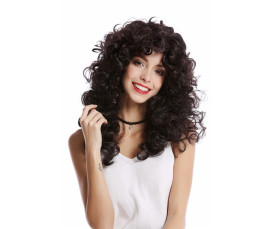 Volymperuk Dam – Svart/Brun med Stora Lockar