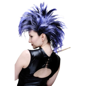 80-tals Partyperuk Blå – Retad Mohawk & Punk