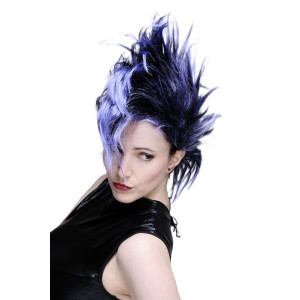 80-tals Partyperuk Blå – Retad Mohawk & Punk