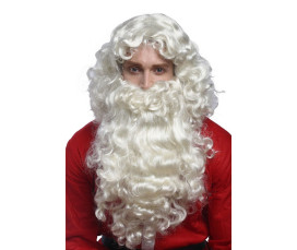 Tomteskägg och Peruk Set – Naturlig Ljusblond