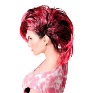 80-tals Partyperuk Blå – Retad Mohawk & Punk