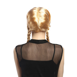 Unik  Peruk Blond – Långa Flätor & Lugg