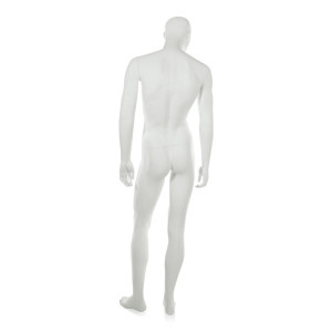 Skyltdocka Herr med Utbytbar Mask – Elfenbensvit Matt Polyester