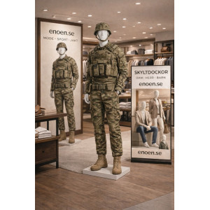 Skyltdocka Herr – Manlig Fönsterskyltdocka med Utbytbart Ansikte – Vit Matt Polyester