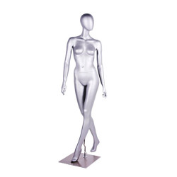 Silver dam skyltdocka tillverkad av högkvalitativ polyester glasfiber 